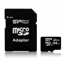 Silicon Power Elite UHS-I 64 GB, MicroSDXC, Flash memory class 10, SD adapter