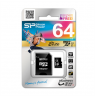 Silicon Power Elite UHS-I 64 GB, MicroSDXC, Flash memory class 10, SD adapter