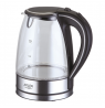 Adler | Kettle | AD 1225 | Standard | 2000 W | 1.7 L | Glass | 360° rotational base | Transparent/Stainless steel