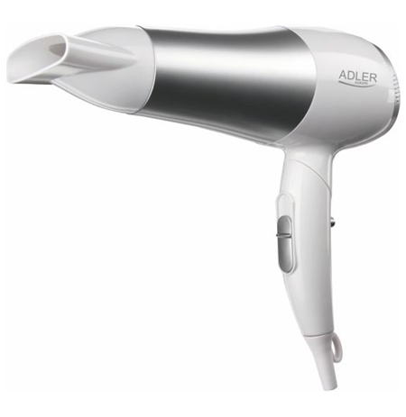 Adler Hair Dryer AD 2225 2200 W, Number of temperature settings 2, White/Silver