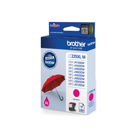 Brother LC-225XLM Ink Cartridge, Magenta