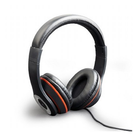 Gembird Stereo headset, "Los Angeles" + microphone, passive noise canceling Black, 3.5 mm