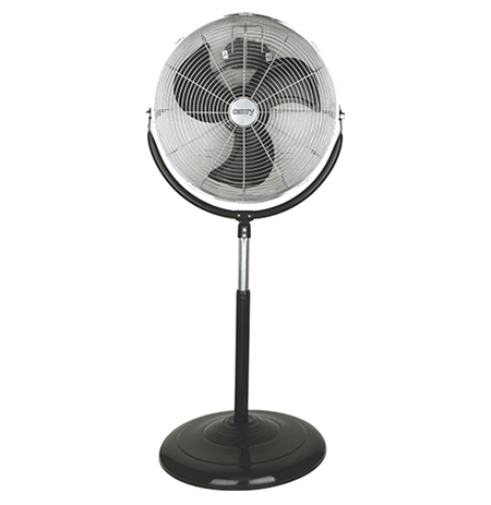 Camry CR 7307 Stand Fan, Number of speeds 3, 180 W, Diameter 45 cm, Black/Stainless steel