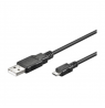 Logilink USB micro-B 180, 1.8m Micro-USB B, USB A, 1.8 m, Black