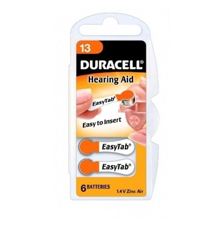 Duracell A13/DA13/ZL13, Zinc air cells, 6 pc(s)