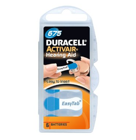 Duracell A675/DA675/ZL675, Zinc air cells, 6 pc(s)