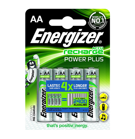 Energizer AA/HR6, 2000 mAh, Rechargeable Accu Power Plus Ni-MH, 4 pc(s)