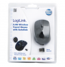 Logilink Maus optisch Funk 2.4 GHz wireless, Black, 2.4GH wireless mini mouse with autolink