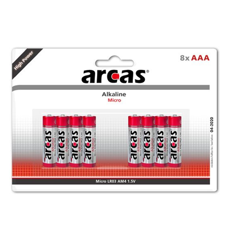 Arcas AAA/LR03, Alkaline, 8 pc(s)