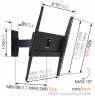 Vogels Wall mount, MA3030-A1, Full motion, 32-55 ", Maximum weight (capacity) 25 kg, VESA 100-400 mm, Black
