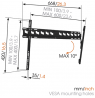 Vogels Wall mount, MA4010-A1, Tilt, 40-65 ", Maximum weight (capacity) 60 kg, VESA 100/400-100/600 mm, Black