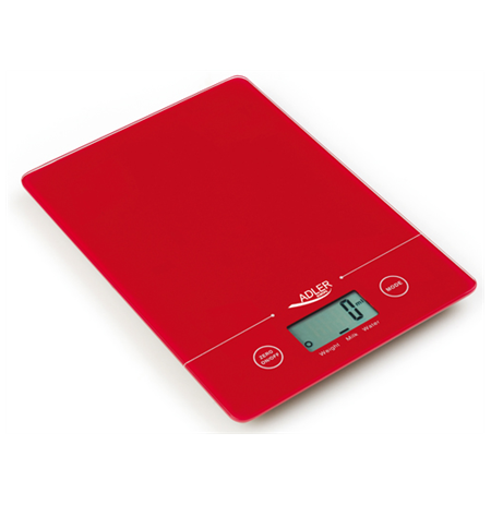 Adler Kitchen scales AD 3138 Maximum weight (capacity) 5 kg, Graduation 1 g, Red