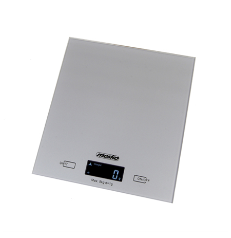 Mesko Kitchen Scales MS 3145 Maximum weight (capacity) 5 kg, Graduation 1 g, Silver, Warranty 24 month(s)