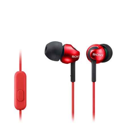 Sony In-ear Headphones EX series, Red Sony MDR-EX110AP In-ear, Red