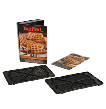 TEFAL XA800612 Heart shape Waffle plates for SW852 Sandwich maker, Black