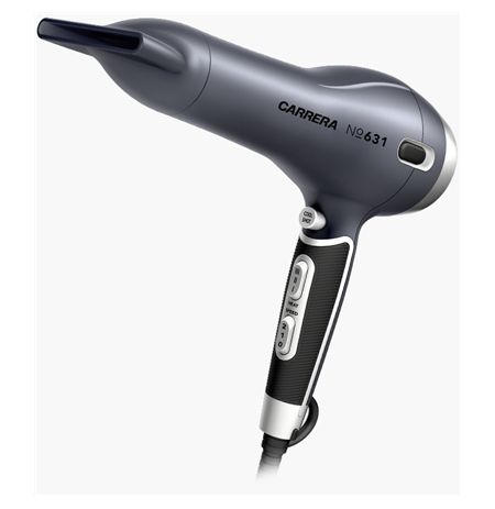 Carrera Hair Dryer No. 631  2400 W, Number of temperature settings 3, Ionic function, Diffuser nozzle, Grey/Black