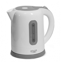 Adler | Kettle | AD 1234 | Standard | 2200 W | 1.7 L | Plastic | 360° rotational base | White