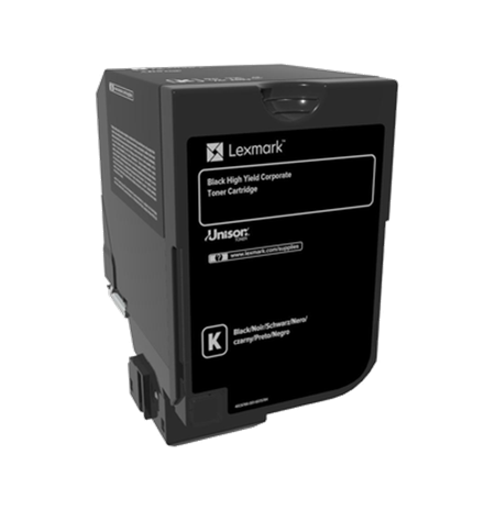Lexmark Corporate 74C2HKE Laser Toner Cartridge, Black
