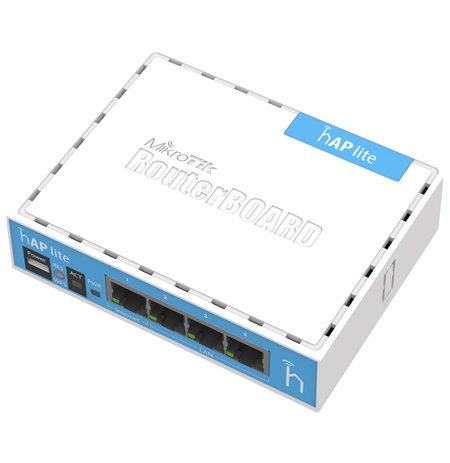 MikroTik hAP Lite Classic RB941-2nD 802.11n, 10/100 Mbit/s, Antenna type Internal, 1xUSB