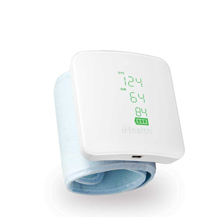 iHealth Wrist Blood Pressure Monitor BP7S White, Wireless, Weight 105 g