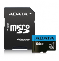 ADATA | Premier | UHS-I | 64 GB | MicroSDXC | Flash memory class 10 | Adapter