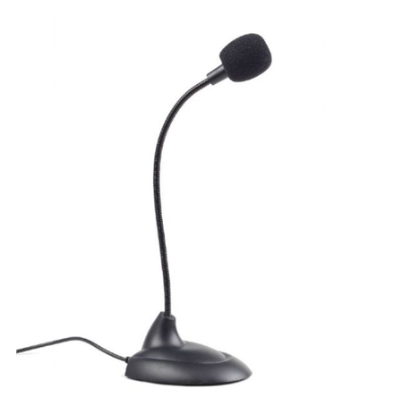 Gembird Desktop microphone MIC-205 Black, 3.5 mm