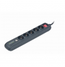 SPG5-U2-5 Power strip with USB charger, 5 sockets, USB 2A, 1.5 m
