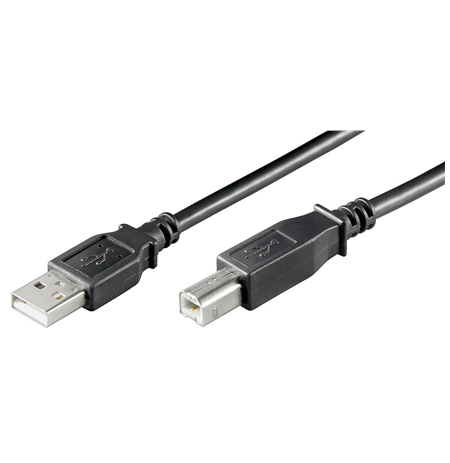 Goobay USB 2.0 Hi-Speed cable USB 2.0 male (type A), USB 2.0 male (type B), 1.8 m, Black