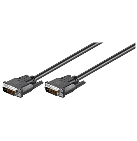 Goobay DVI-D FullHD cable Dual Link, nickel plated DVI cable, Black, 1.8 m
