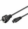 Goobay | Power supply cord (safety plug) | 93586 | Black Safety plug (type F, CEE 7/7) | Device socket C5