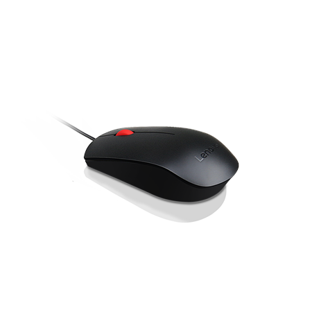 Lenovo Essential USB Wired Mouse, 1600 DPI, 1.8 m, 3 Buttons, Black Lenovo