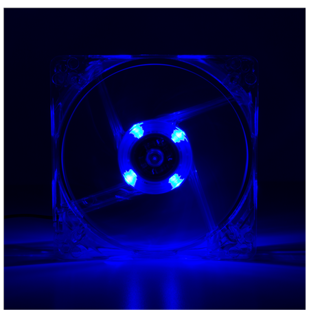 Logilink Fan 120*120*25, acryl,  with 4 LED´s