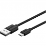 Goobay Micro USB charging and sync cable 46800 Black, USB 2.0 micro male (type B), USB 2.0 male (type A)