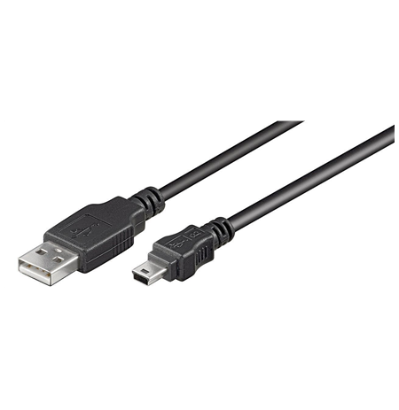 Goobay USB 2.0 Hi-Speed cable 50768 3 m, Black, USB 2.0 mini male (type B, 5-pin), USB 2.0 male (type A)