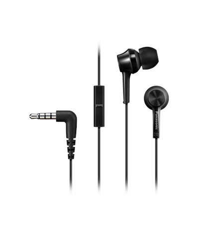 Panasonic Canal type RP-TCM115E-K Wired, In-ear, Microphone, 3.5 mm, Black