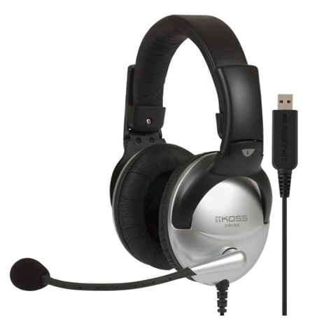 Koss Gaming headphones SB45 USB Wired, On-Ear, Microphone, USB Type-A, Noice canceling, Silver/Black