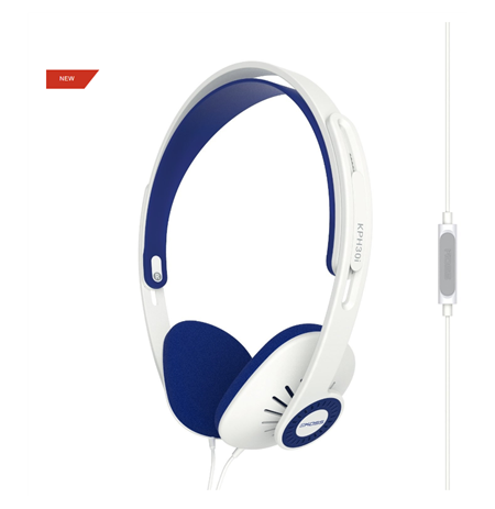 Koss Headphones KPH30iW On-Ear, Microphone, 3.5 mm, White