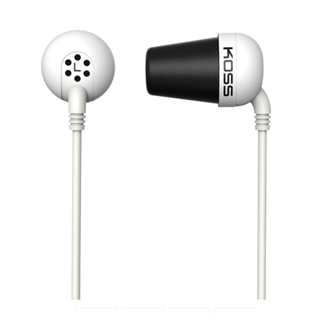 Koss Plug In-ear, 3.5 mm, White, Noice canceling,