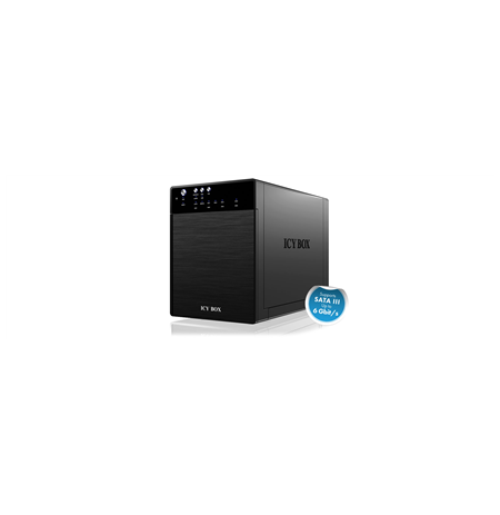 ICY BOX  IB-3640SU3, external 4-bay JBOD system for 3,5“ SATA I/II/III HDD, USB 3.0 + eSATA, black
