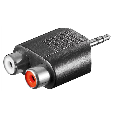 Goobay RCA adapter. AUX jack 3.5 mm male to 2 stereo female 11604