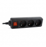 EnerGenie | Power strip, 3 FR sockets, 10 A, C14 plug | EG-PSU3F-01