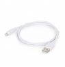 Cablexpert 8-pin sync and charging cable, white, 1 m