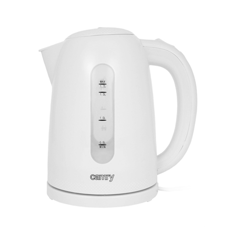 Camry Kettle CR 1254 Standard, Plastic, White, 2200 W, 360° rotational base, 1.7 L