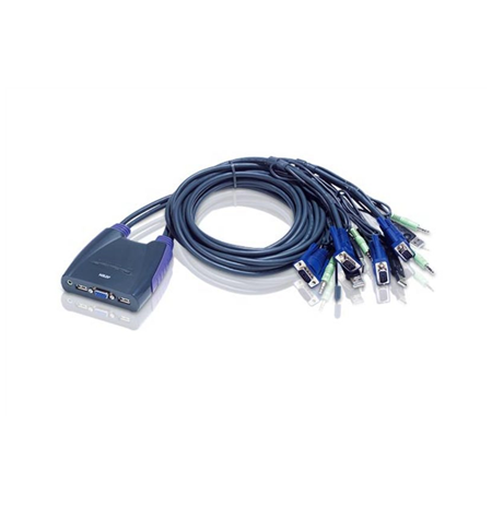 Aten 4-Port USB VGA/Audio Cable KVM Switch