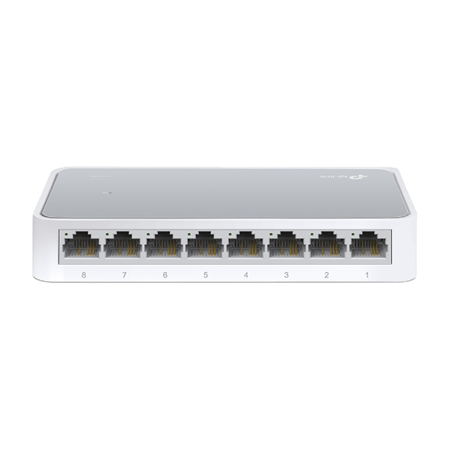 TP-LINK Switch TL-SF1008D Unmanaged, Desktop, 10/100 Mbps (RJ-45) ports quantity 8, Power supply type External