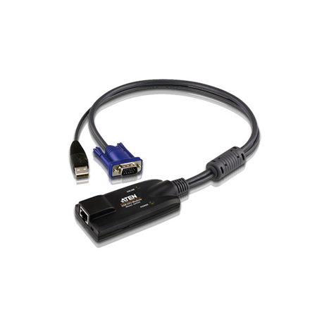 Aten USB VGA KVM Adapter 1 x RJ-45 Female, 1 x USB Male, 1 x HDB-15 Male
