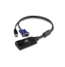 Aten | USB VGA KVM Adapter | 1 x RJ-45 Female, 1 x USB Male, 1 x HDB-15 Male