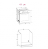 Simfer Oven 4207BERSP 47 L, Black, Easy to clean, Pop-up knobs, Width 45 cm, Built in