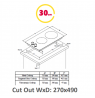 Simfer Hob H3.020.DEISP Induction, Number of burners/cooking zones 2, Touch, Timer, Black