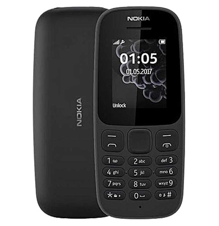 Nokia 105 (2019) TA-1174 Black, 1.77 ", TFT, 120 x 160 pixels, 4 MB, 4 MB, Dual SIM, USB version microUSB